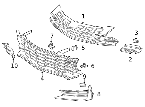 Grille & Components for 2022 Chevrolet Camaro #0
