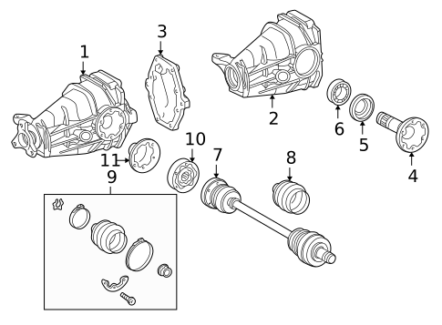 Axle & Differential for 2008 Mercedes-Benz CLK 350 #2