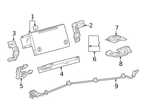 Navigation System Components for 2020 Toyota Prius AWD-e #1