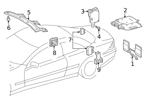 Radiator Support for 2001 Mercedes-Benz CL600 #1