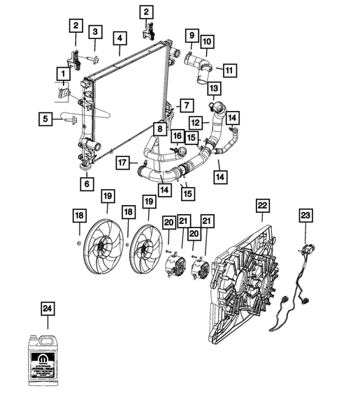 Radiator and Related Parts; Charge Air Cooler for 2019 Dodge Challenger #3