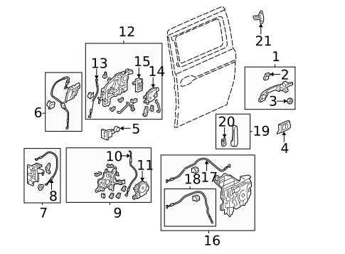 Sliding Door for 2008 Honda Odyssey #1