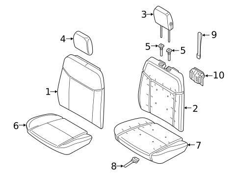 Rear Seat Components for 2021 Ford Ranger #1