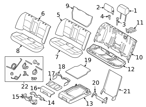 Rear Seat Components for 2015 BMW M5 #1