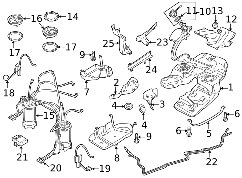Fuel System Components for 2015 Volkswagen Touareg #1