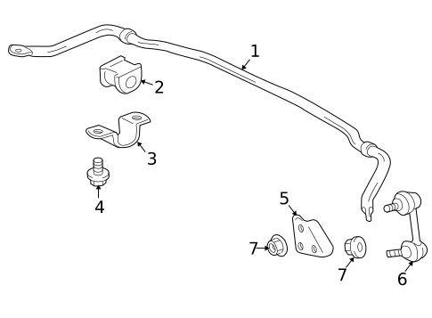 Stabilizer Bar & Components for 2013 Mitsubishi Lancer #1
