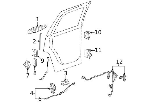 Lock & Hardware for 2010 Cadillac Escalade EXT #1