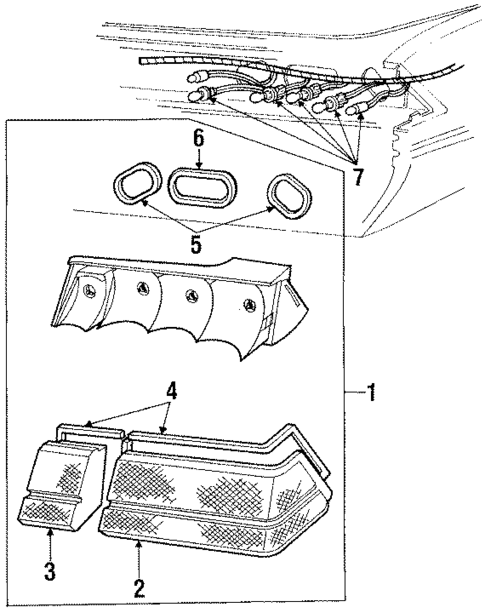 Combination Lamps for 1987 Ford EXP #0