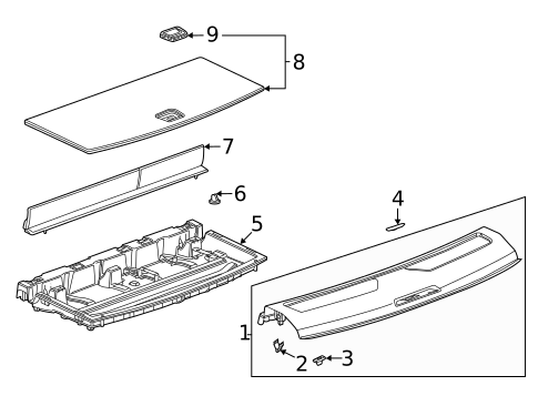 Interior Trim - Rear Body for 2021 Cadillac Escalade #0