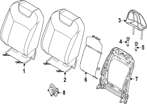 Driver Seat Components for 2025 Nissan Murano #1