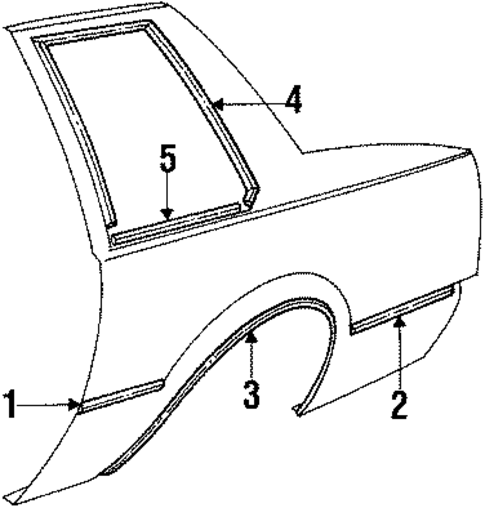 Quarter Panel for 1987 Chevrolet Cavalier #1