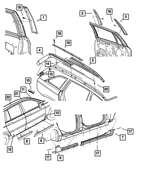 Moldings and Ornamentation for 2008 Chrysler Pacifica #0