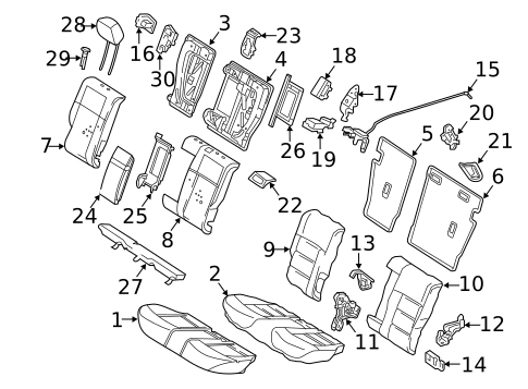 Rear Seat Components for 2015 Mercedes-Benz E63 AMG S #6