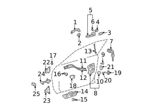 Lock & Hardware for 2005 Lexus ES330 #0