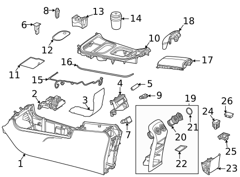 Center Console for 2022 Mercedes-Benz GLB35 AMG #0