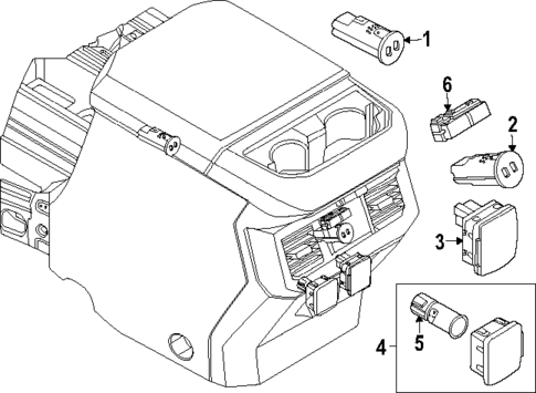 Front Console for 2024 Ford F-250 Super Duty #1