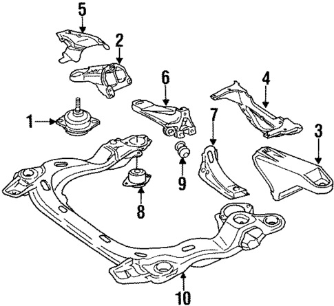 Engine & Trans Mounting for 1986 Audi 5000 Quattro #0
