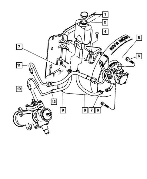 Power Steering Hoses for 2006 Jeep Wrangler #1