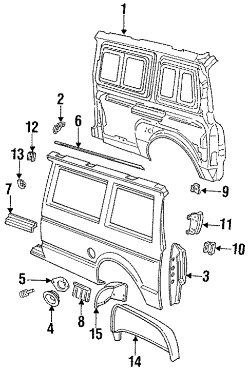 Inner Structure for 1995 Dodge Grand Caravan #1