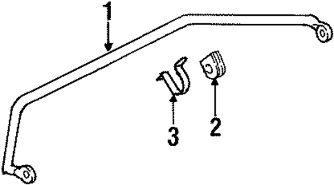 Stabilizer Bar & Components for 1990 Isuzu Impulse #2