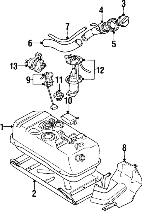 Fuel System Components for 1997 Suzuki Sidekick #0