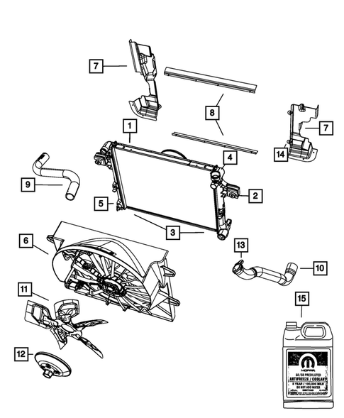 Radiator and Related Parts; Charge Air Cooler for 2009 Jeep Grand Cherokee #0
