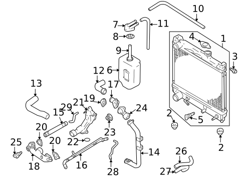 Radiator & Components for 2003 Suzuki Grand Vitara #0