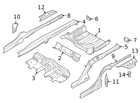 Rear Floor & Rails for 2020 Kia K900 #0