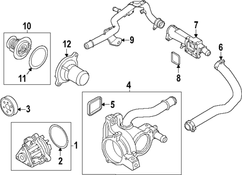 Water Pump for 2024 Ford Ranger #0