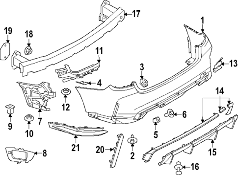 Bumper & Components - Rear for 2021 BMW M3 #0