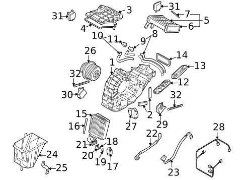Evaporator & Heater Components for 2010 Audi Q7 #1