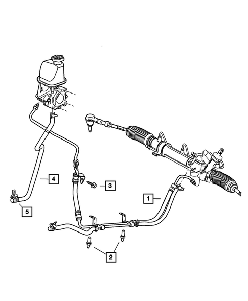 Durites de direction assistée pour 2007 Chrysler PT Cruiser #1