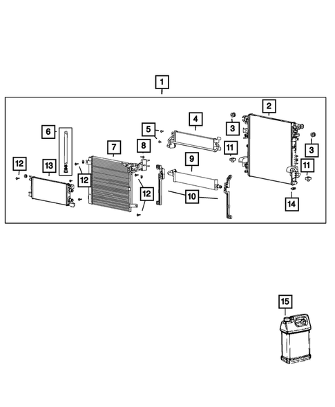 Radiator and Related Parts; Charge Air Cooler for 2020 Jeep Wrangler #1