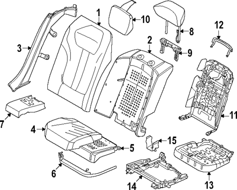 Rear Seat Components for 2024 BMW 740i #2