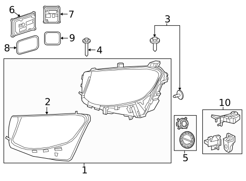 Headlamp Components for 2020 Mercedes-Benz Sprinter 2500 #2