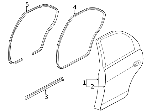Door & Components for 2001 Kia Spectra #1