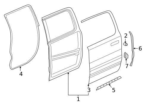 Door & Components for 2020 Ram 1500 #1