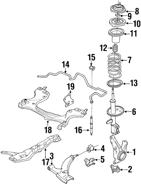 Suspension Components for 1989 Toyota Corolla #0