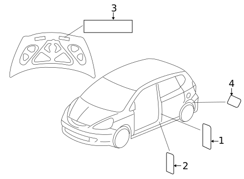 Labels for 2020 Honda Fit #0