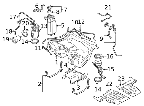 Fuel System Components for 2001 Audi TT Quattro #1