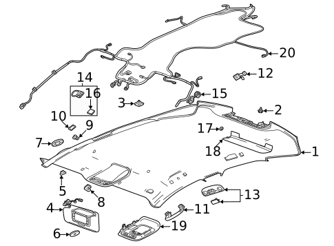 Interior Trim - Roof for 2022 Cadillac XT4 #2