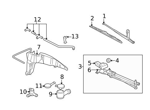 Wiper & Washer Components for 2004 Ford Focus #0