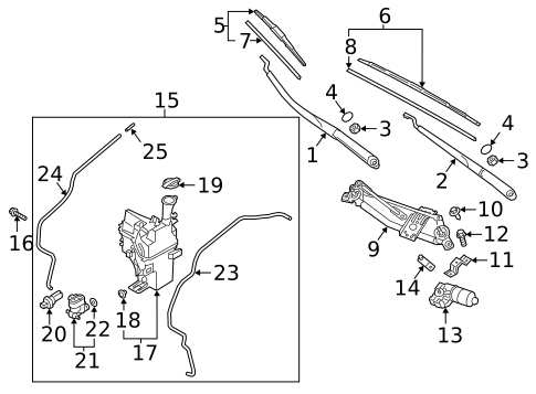 Wiper & Washer Components for 2018 Hyundai Elantra GT #0