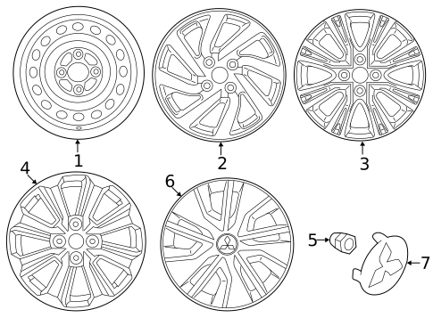 Wheels for 2020 Mitsubishi Mirage #1