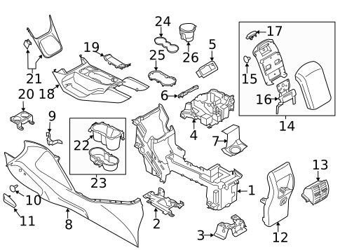 Center Console for 2017 Ford C-Max #0