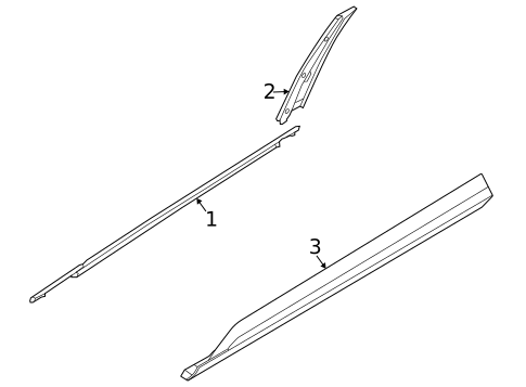 Exterior Trim - Front Door for 2022 Kia Carnival #0