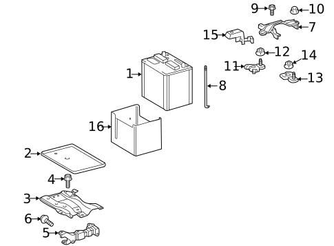 Battery for 2009 Pontiac Vibe #0