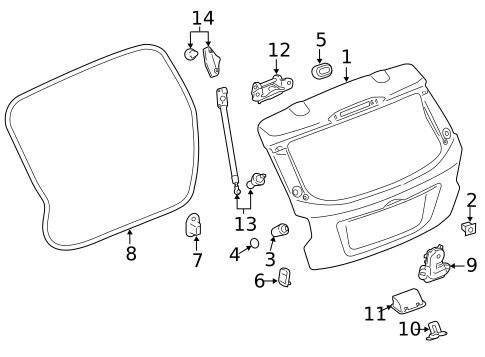 Gate & Hardware for 2021 Subaru Impreza #1