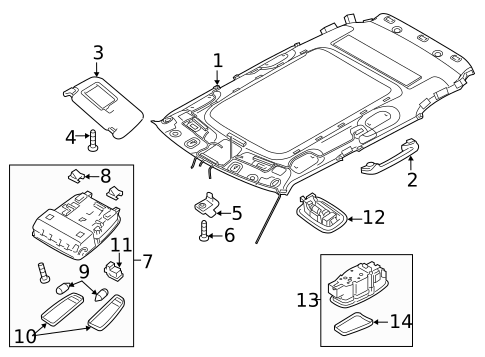 Interior Trim - Roof for 2017 Kia Soul #1