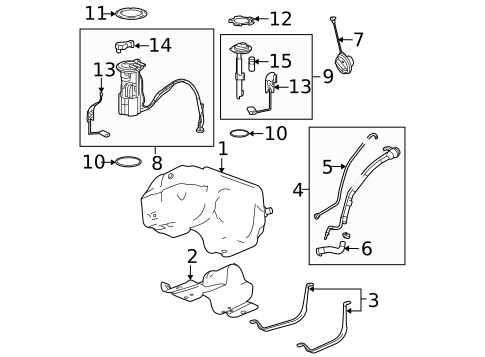 Fuel System Components for 2005 Chevrolet Equinox #0